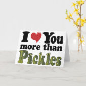 Carte Je t'aime plus que les pickles (Fleur jaune)