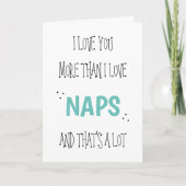 Carte Je t'aime plus que les siestes Saint-Valentin (Devant)