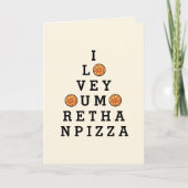 Carte Je T'Aime Plus Que Pizza N'Importe Quelle Occasion (Devant)