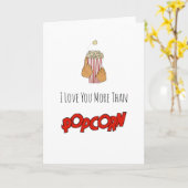 Carte Je t'aime plus que Popcorn ASL Card (Fleur jaune)