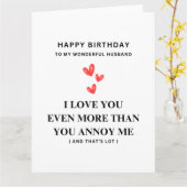 Carte Je t'aime plus que tu m'ennuies, la Saint-Valentin (Fleur jaune)