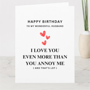Carte Je t'aime plus que tu m'ennuies, Saint-Valentin