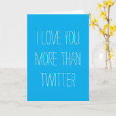 Carte Je T'Aime Plus Que Twitter Card (Fleur jaune)