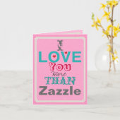 Carte Je t'aime plus que Zazzle Card (Fleur jaune)