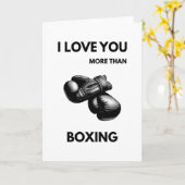 Carte Je T'Aime Plus Qu'Un Anniversaire Drôle De Boxe (Fleur jaune)