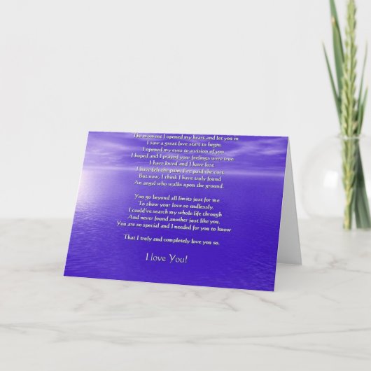 Carte Je t'aime poème (Devant)