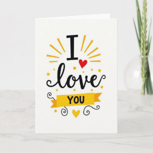 Carte Je T'Aime Points Jaunes