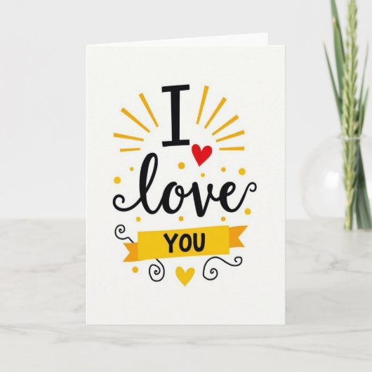 Carte Je T'Aime Points Jaunes (Devant)