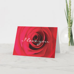 Carte Je t'aime rose rouge valentine