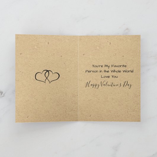 Carte Je t'aime, Saint-Valentin (Intérieur)