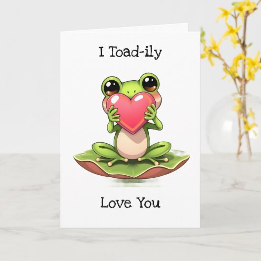 Carte Je T'Aime | Saint Valentin Chibi Toad (Fleur jaune)