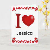 Carte Je t'aime Saint-Valentin personnalisé  (Fleur jaune)