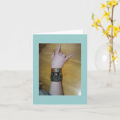 Carte Je t'aime signé avec des manchettes d'autisme (Fleur jaune)