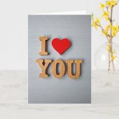 Carte « Je t'aime » sincère (Fleur jaune)