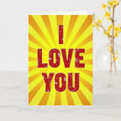Carte Je T'Aime Soleil Levant (Fleur jaune)