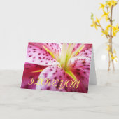 Carte Je T'Aime Stargazer Lily Card (Fleur jaune)
