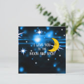 Carte Je t'aime sur la Lune et de retour (Debout devant)