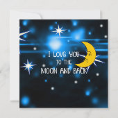Carte Je t'aime sur la Lune et de retour (Dos)