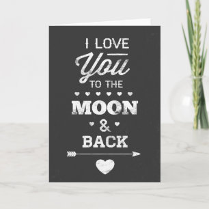 Carte Je T'Aime Sur La Lune Et De Retour