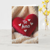 Carte Je T'Aime Te Amo (Fleur jaune)