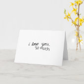 Carte Je t'aime tellement, écrit à la main (Fleur jaune)