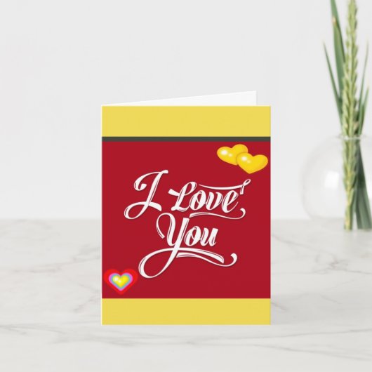 CARTE ***JE T'AIME TELLEMENT*** LE DESSIN À L'INTÉRIEUR  (Devant)