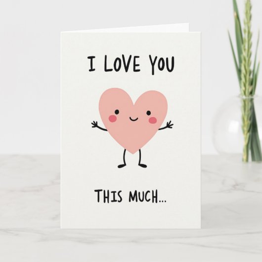 Carte Je T'Aime Tellement Mignon (Devant)