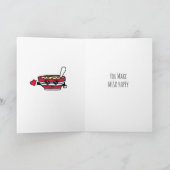 Carte Je t'aime tellement Sushi jeu de mots (Intérieur)