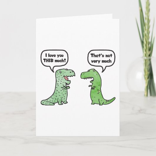 Carte Je t'aime tellement (T-Rex) (Devant)