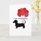 Carte Je t'aime ton Saint-Valentin Wiener (Fleur jaune)
