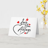 CARTE "JE T'AIME" **TOUJOURS ET À JAMAIS** (Fleur jaune)