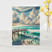 Carte Je t'aime tous | Anniversaire (Fleur jaune)