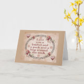 Carte Je t'aime un boisseau et un pic (Fleur jaune)