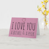 Carte Je t'aime un boisseau et une pinte (Fleur jaune)