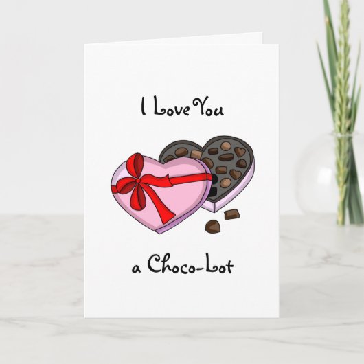 Carte Je t'aime un jeu de mots de la Saint Valentin Choc (Devant)
