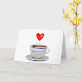 Carte Je t'aime un latte (Fleur jaune)