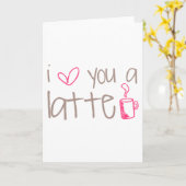 Carte Je T'Aime Un Latte (Fleur jaune)