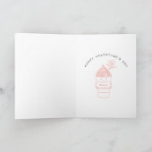 Carte Je T'Aime Un Latte Kawaii Coffee Cup Valentines (Intérieur)