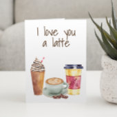 Carte Je t'aime un Louvain de café Latte Valentine