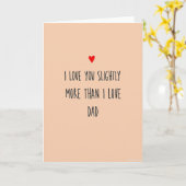 Carte Je T'aime Un Peu Plus Que Papa (Fleur jaune)