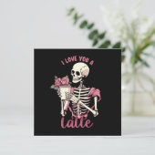 Carte Je t'aime un squelette de jour valentines (Debout devant)