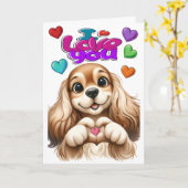 Carte JE T'AIME - Voir à l'intérieur. (Fleur jaune)