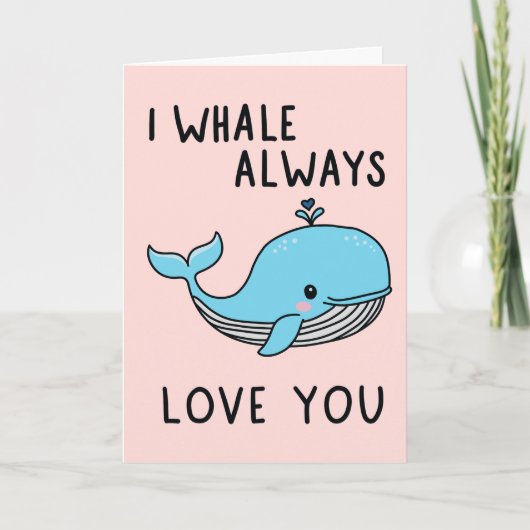 Carte « Je t'aimerai toujours, baleine » (Devant)