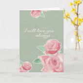 Carte Je t'aimerai toujours, hospice (Fleur jaune)