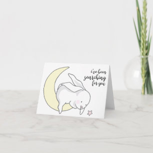 Carte Je te cherche, Bunny sur la lune