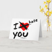Carte Je te déteste (Fleur jaune)