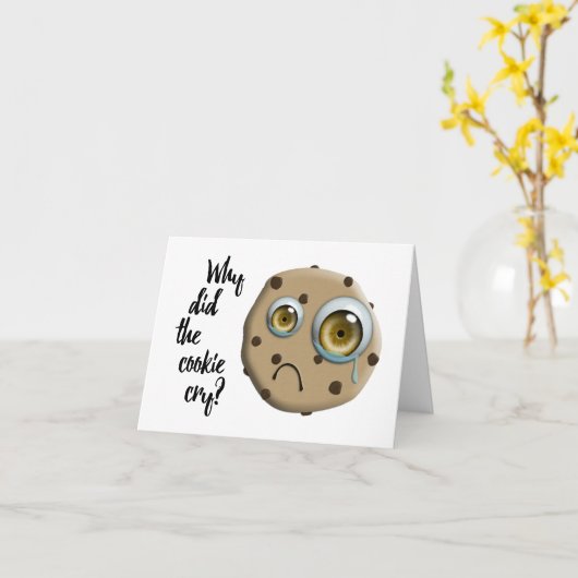 Carte JE TE MANQUE maman biscuit blague (Fleur jaune)