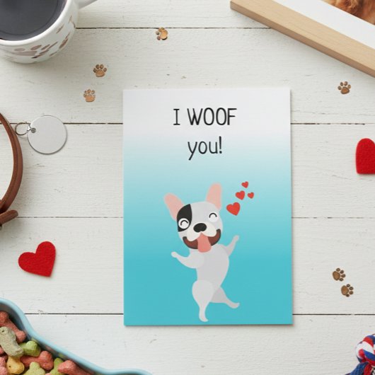 Carte Je te maudit mignon Anniversaire du chien d'amour