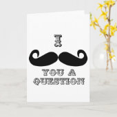 Carte Je te moustache une question (Fleur jaune)