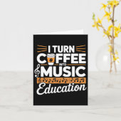 Carte Je transforme le café en éducation musicale Profes (Fleur jaune)